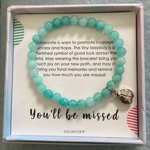 Solinfor “You’ll be missed” amazonite bracelet
